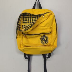 Universal Studios Harry Potter Hufflepuff House Crest Backpack Yellow Wizarding
